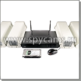 Комплект IP видеонаблюдения для низких температур с  камерами Full HD